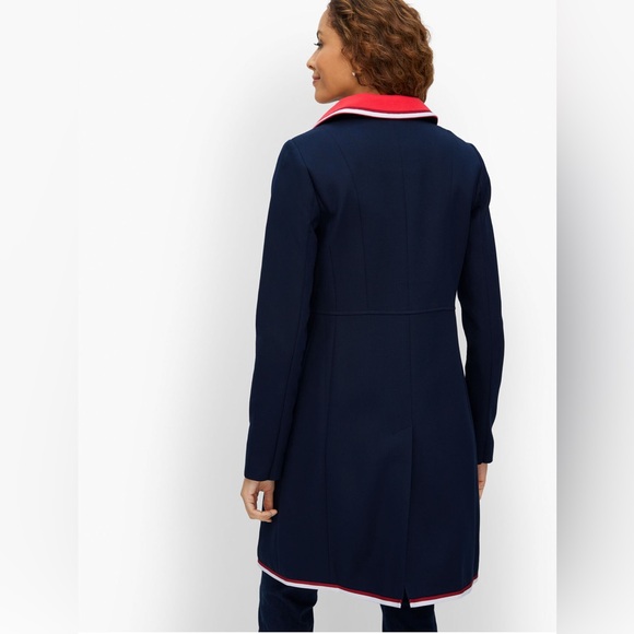 Talbots Trench Coat ASHLEY TWILL TAILORED COAT nautical size 16 New with tag - Picture 2 of 9